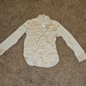 Abercrombie & Fitch Beige Long Sleeve Chemise